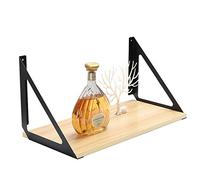 Equerre Etagere, Equerre Etagere Murale Angulaire de Fixation Angle Droit, Equerres Etagères Support en Fer Console our Fixation Murale / en 3 Tailles/ Noir/2 Pièces (30*30cm, Charge Maximale 40kg)