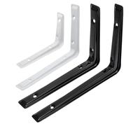 Equerre Etagere Murale 2pcsMetal Bench Table Shelf Bracket Space Saving Heavy Duty Collapsible Triangle Hinges(White,170x120mm)