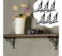 Equerre Etagere Murale Lot de 6 Supports pour Étagères Flottantes Rustiques