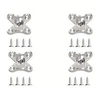 Equerre Etagere Murale Support d'angle détachable en L, papillon amovible for meubles bois, armoire, Table, lit, chaise(4PCS Corner Codes)