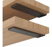 Equerre Etagere Murale, Support d'Étagère Murale Invisible 10 cm, Lot de 6 -angle L - Equerre Fixation Charge Lourde 70 kg, Pour Étagères Industrielles et Salon, en Acier Renforcé avec