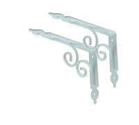 Equerre Etagere Murale Supports d'étagère Bracets d'étagère 2pcs étagère d'affichage, Support de Fer Flottant en Fer Triangle (Color : White, Size : 6inch(14cm))