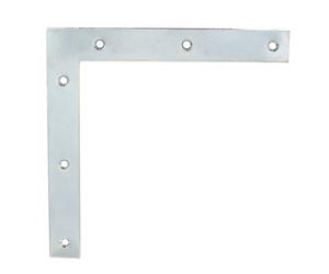 Equerre fenêtre - AFBAT - 20x2 l.160 - Acier zingué - Blanc - Têtes carrées