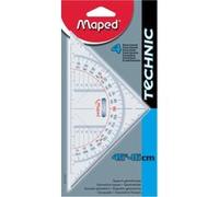 MAPED Équerre geométrique Technic 45° Hypothénuse 160 mm 4 en 1