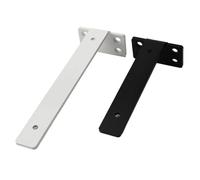 Equerre Heavy Duty Cast Iron Shelves Brackets Floating Shelf Brackets 4MM Thicked Invisible L Brackets For Shelves Support(6in Black)