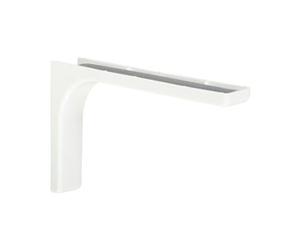 Equerre Léonard Acier Plastifié Blanc, H.14.4 X P.24 Cm