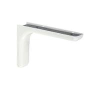 Equerre Léonard Acier Plastifié Blanc, H.8 X P.11.7 Cm