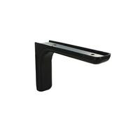 Equerre à fixations invisibles décorative base de fixation acier + cache plastique noir 117 x 80mm