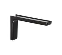 Equerre Léonard Acier Plastifié Noir, H.11.4 X P.18 Cm
