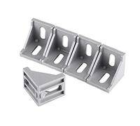 Équerre Lot de 5, 40x40mm Équerre en Alliage d'Aluminium Support de Coin en Forme de L pour Renforcer les Joints à Angle Droit des Portes, Fenêtres, Meubles, etc.