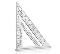 Equerre Menuisier 180 mm WORKPRO, Equerre Charpentier Triangulaire en Alliage d'Aluminium Metrique, Haute Precision Mesure Outillage pour Charpentier, Couvreur, Ingenieur
