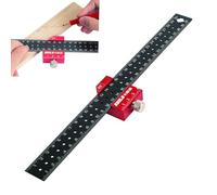 Equerre Menuisier, 30cm de Mesure à Tartiner, Carpenter Scriber, Querre Menuisier Métal, Règle de Positionnement Bloc, Équerre Combinée en Métal avec Butée de Règle pour Tracer et Dessiner