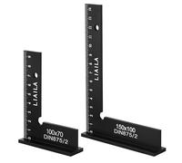 Equerre Menuisier Ensemble, 2 pièces Taille 100 x 70 mm et 150 x 100 mm, Equerre charpentier(cm), Equerre De Menuisier Convient pour les machines de précision et les structures de travail du bois