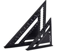 Equerre Menuisier Multifonctions 18cm et 30cm,Triangle Métal Aluminium Règle Équerre Trusquin Guide Raporteur Angle 45 90 Degres