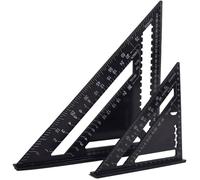 Equerre Menuisier Multifonctions 18cm et 30cm, Triangle Métal Aluminium Règle Équerre Trusquin Guide Raporteur Angle 45 90 Degres