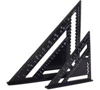 Equerre Menuisier Multifonctions 18cm et 30cm, Triangle Métal Aluminium Règle Équerre Trusquin Guide Raporteur Angle 45 90 Degres/O