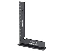 Equerre Menuisier, Preciva 150x100mm Aluminium Précision Angle Droit Bloc Règle avec Échelle, Fausse Equerre Charpentier Metal pour Machines Mettre en Place et Laboratoire Utilisation