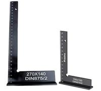 Equerre Menuisier, Preciva 27+14CM Aluminium Précision Angle Droit Bloc Règle avec Échelle