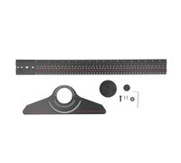 Équerre Menuisier, Réglet T Multifonction, Alliage Aluminium Noir - Marquage Précis, Jauge d'Angle Rotative, Idéal pour Menuisiers et Charpentiers