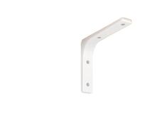 Equerre Metal Étagères murales flottantes en acier inoxydable blanc avec support for alésage, quincaillerie for la maison(White-B,4pcs)