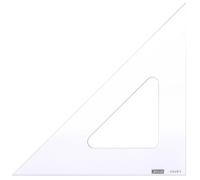 Equerre - MINERVA - 45° - Bord Droit - 16cm - Qualité optique Transparent