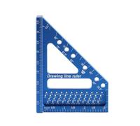 Équerre multi-angles 3D ZUUOZBYY pour le travail du bois, rapporteur d'angle triangulaire 45°/90°, outil de mesure et de traçage de trous en alliage d'aluminium