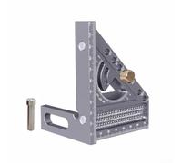 Équerre multi-angles avec goupille de positionnement angulaire, règle triangulaire réglable de 0 à 180 degrés, équerre en T avec trous de traçage pour travail du bois et du métal DIY (B)