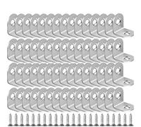 Equerre Murale En Forme De L 1 à 50 pièces de fixations angle droit 90 degrés en acier inoxydable avec vis for meubles bois(50 Set)
