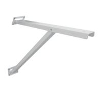Équerre murale sous pente inclinée 390x315 mm, support étagère articulée, 100 kg, acier blanc