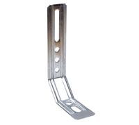 Equerre nervurée pan coupé acier galva 30x130x81x1.5 Simpson