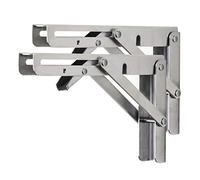 Équerre Pliante 2 pièces Équerre Étagère Pliable Support d' Étagères Pliants en Acier Inoxydable Cadre de Support d'étagère Support Mural Triangulaire pour Etagere Murale de Table(200mm*115mm)