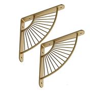 Équerre pour Étagère Garage,Support D'étagère Or,Mural Équerre De Fixation,Supports Flottants en Fer Rustique pour Support De Rayonnage Ouvertes,Plusieurs Tailles,20cm/7.87in