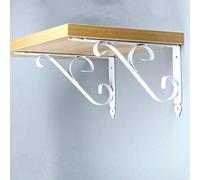 Équerre Pour Étagere Murale Décorative,4 Supports D'étagère Robustes Métal,Supports Flottants Industriels À Angle Droit Pour Étagères,Support Étagères De Livres/Meubles,Blanc,Noir,4 white,150*115mm