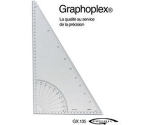 Equerre/rapporteur 60° graduations en degrés bords droits - graphoplex G