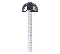 Équerre rapporteur pour menuiserie, règle d’angle pour le travail du bois, outil de mesure des bords, règle de construction multifonctionnelle avec bord droit et fonction de (30,5 cm / 12 pouces)