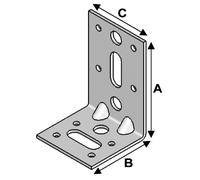 ÉQUERRE RENFORCÉE 90X60X60X1,5 - ASLAFIX - ER08050515