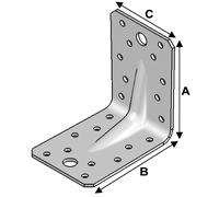ÉQUERRE RENFORCÉE 90X90X65X2,5 - ASLAFIX - ER09090625