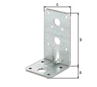 Équerre renforcée nervurée galva zinguée sendzimir 90x50x50