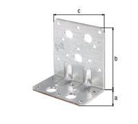 Équerre renforcée nervurée galva zinguée sendzimir 90x90x80