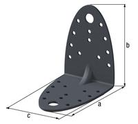 Équerre renforcée Ovado galva plastifié gris 90x90 Gris G