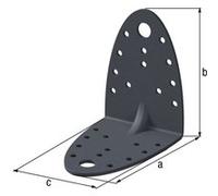 Équerre renforcée Ovado galva plastifié gris 90x90 Gris G