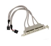 Equerre USB2 sur connecteurs internes USB 2.0 2 connecteurs USB 9 points 2 connecteurs USB 9 points