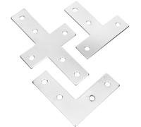 Équerres D'angle en Aluminium, Lot de Plaques L T Croix, Argenté | Haute Résistance, Forte Capacité de Charge, Dureté Élevée, pour Étagères et Équipements, Usage Industriel