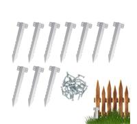 Équerres d'angle pour Jardinières surélevées - Chevilles de Fixation Bois 10 Pièces,Piquets en Météal pour Potager et Pelouse