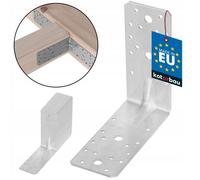 KOTARBAU® 12 Pièces Équerre De Fixation - Acier Galvanisé - 150 x 150 x 65 mm - Argent - Renfort D'Angle Métal - Équerre de Fixation Renforcée - 90 Degrés