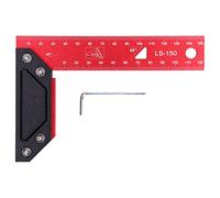 Équerres de menuiserie en aluminium, règle de traçage L à haute précision avec échelle, équerre de charpentier à 90 degrés pour un traçage et un marquage précis des boiseries (150mm)