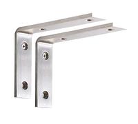Equerres Etageres Murale Supports d'étagère en Acier Inoxydable Heavy Duty 2 pièces en Forme de L à Angle Droit à 90 degrés Supports d'étagère en métal Support d'étagère Mural Supports décor