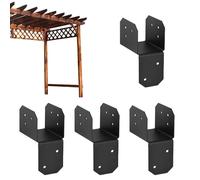 Équerres pour Pergola | Connecteur de Poteaux d'Assemblage | 4 Pièces Connecteurs Polyvalents pour Porche Terrasse Abri de Jardin Garage