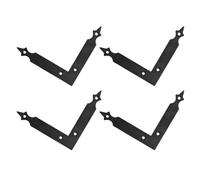 Équerres Robustes en Fer Noir, Lot de 4, Angle Droit pour Étagère