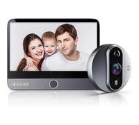 Eques VEIU Mini 3S - Judas de porte avec écran 4,3" avec caméra 1,3 mégapixels Wi-Fi Argenté